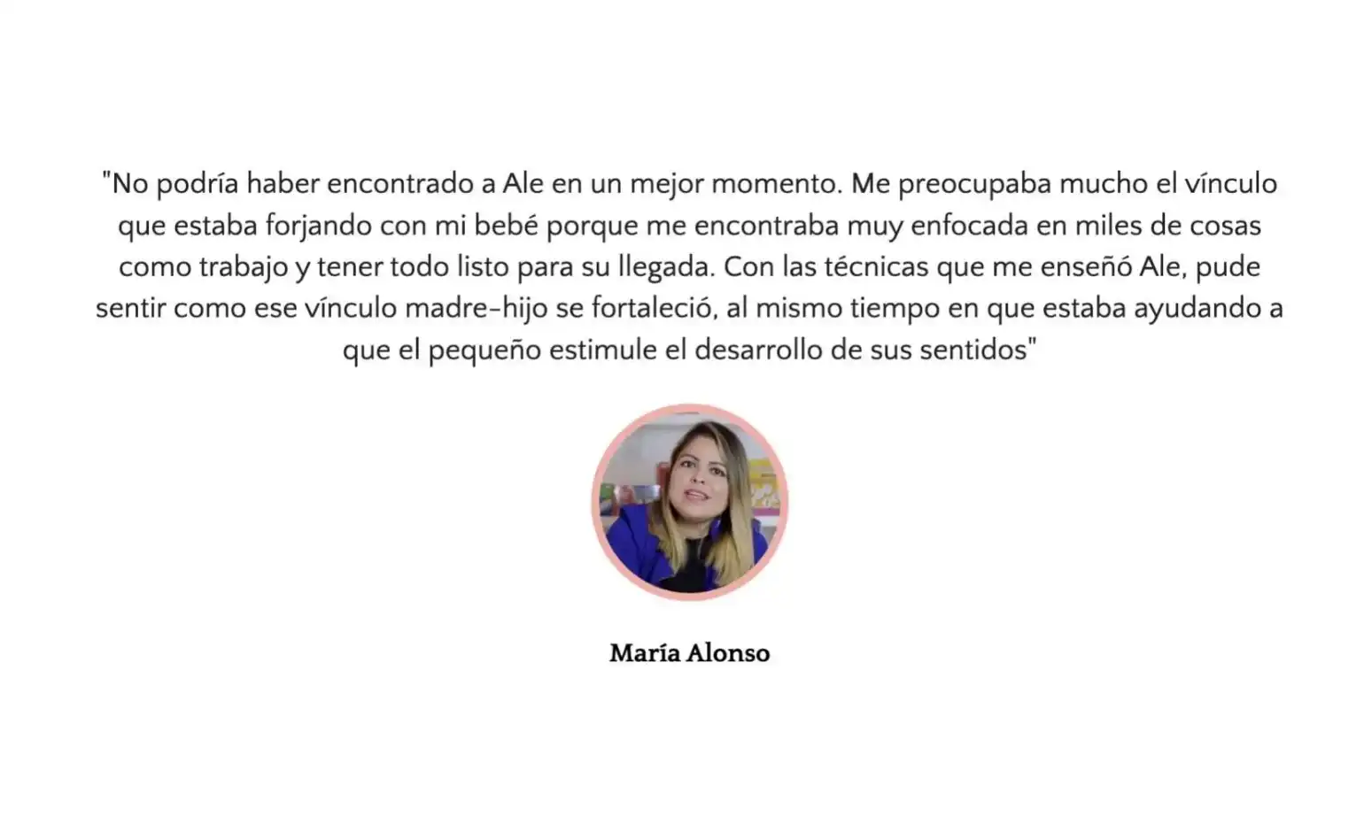 Testimony from the prenatal stimulation workshop