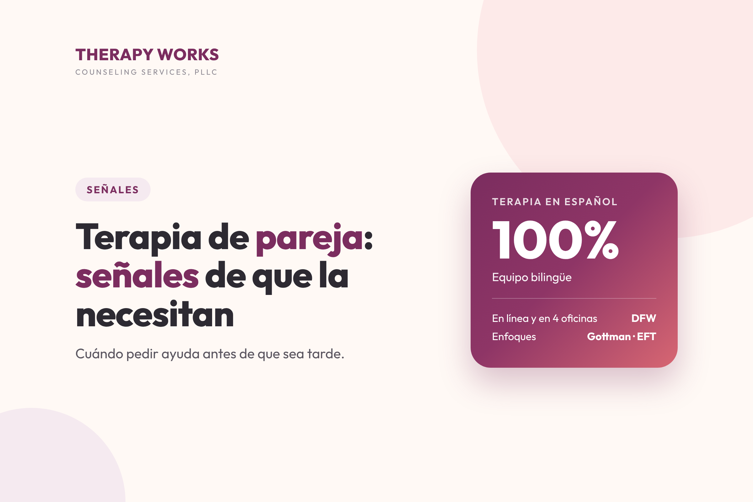 Terapia de pareja: señales de que la necesitan antes de que sea tarde